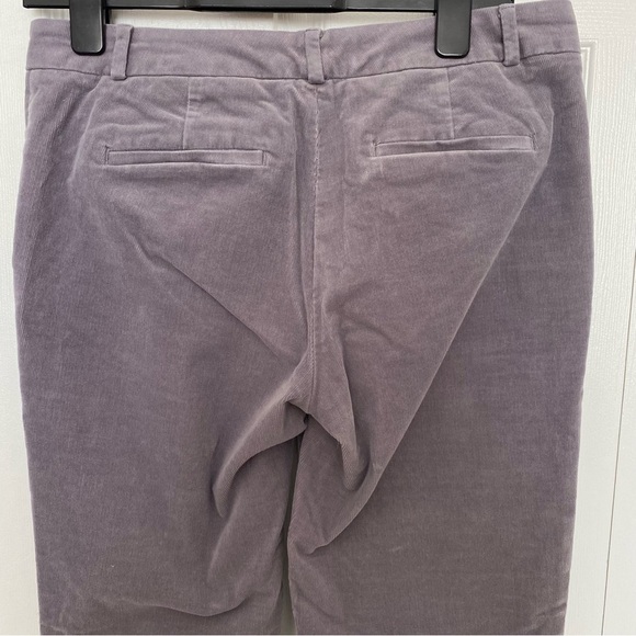 Banana Republic RYAN corduroy lavender pants straight fit Ankle length size 6 - Picture 5 of 14